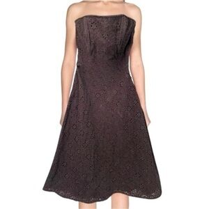 NWT Banana Republic Eyelet Floral Dress Strapless Flowers Lined $148 Size 6 New